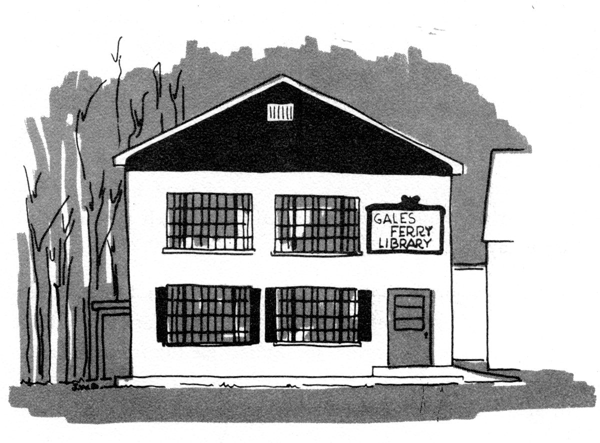 Drawing of the Gales Ferry Library 2003